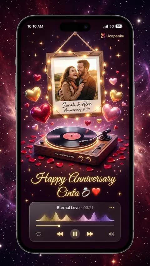 Contoh Kartu Ucapan Anniversary & Romantis Estetik