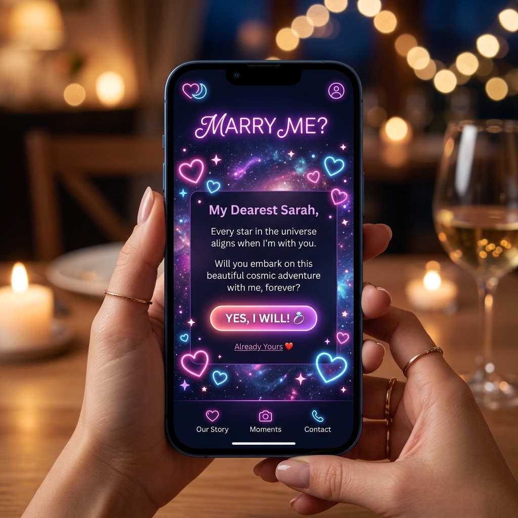 Panduan Visual Web Ucapan Nembak Gebetan Bucin Floating Hearts